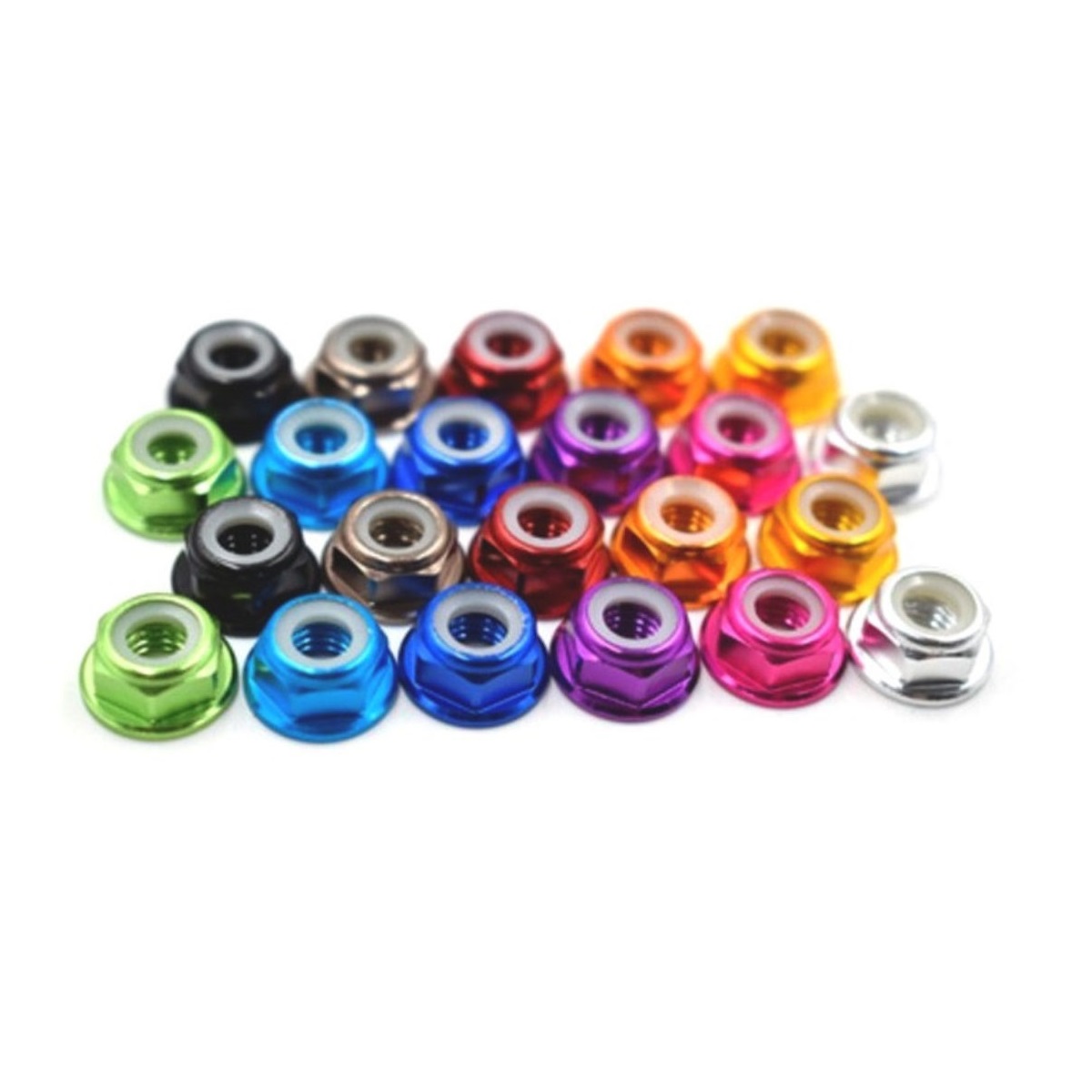 Aluminium Muttern M3 Sichernd (10 Stück)